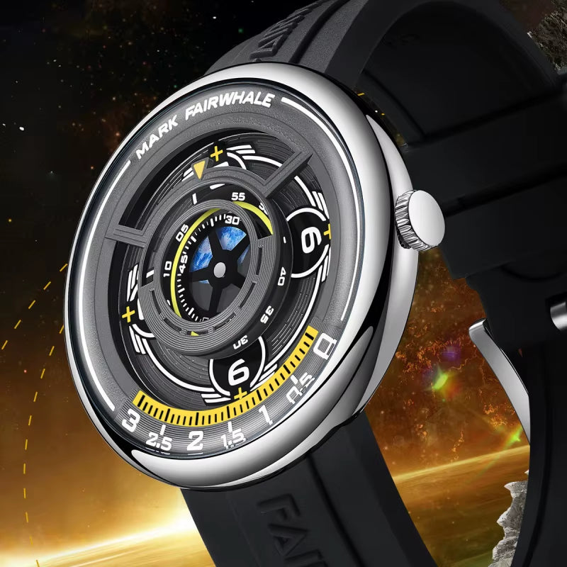 Mark  5990 Trendy Casual Earth 3D Relojes Hombre Fashionable Luminous Wristwatch Sports Quartz Watches for Men Gift