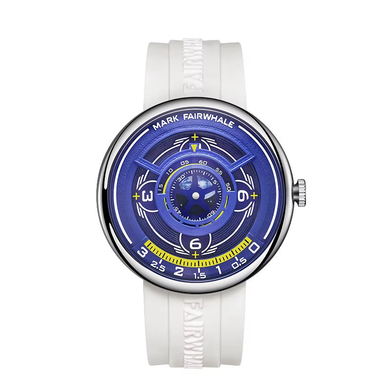 Mark  5990 Trendy Casual Earth 3D Relojes Hombre Fashionable Luminous Wristwatch Sports Quartz Watches for Men Gift