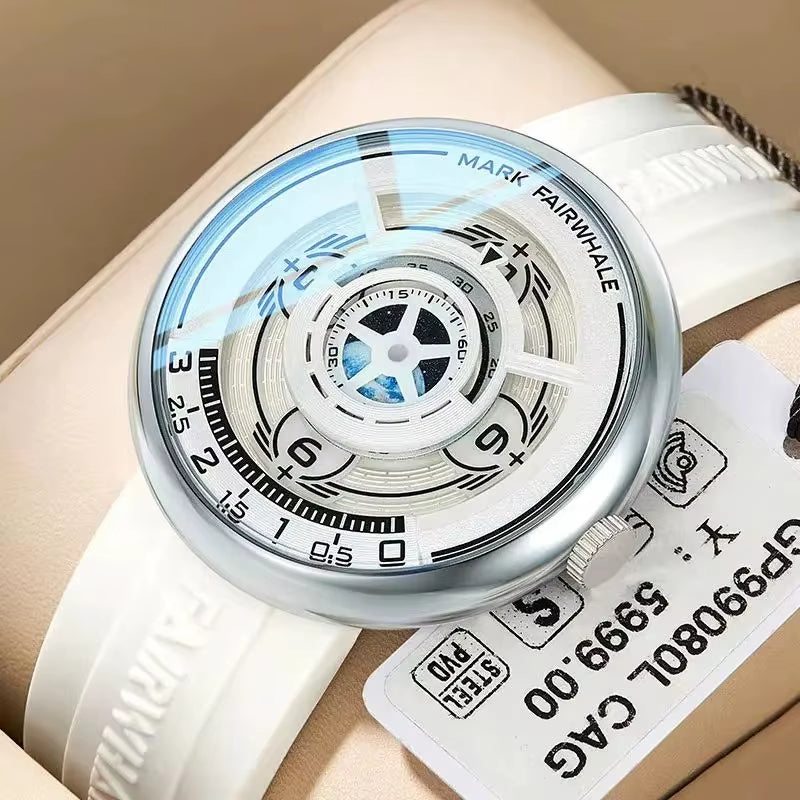 Mark  5990 Trendy Casual Earth 3D Relojes Hombre Fashionable Luminous Wristwatch Sports Quartz Watches for Men Gift