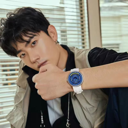 Mark  5990 Trendy Casual Earth 3D Relojes Hombre Fashionable Luminous Wristwatch Sports Quartz Watches for Men Gift